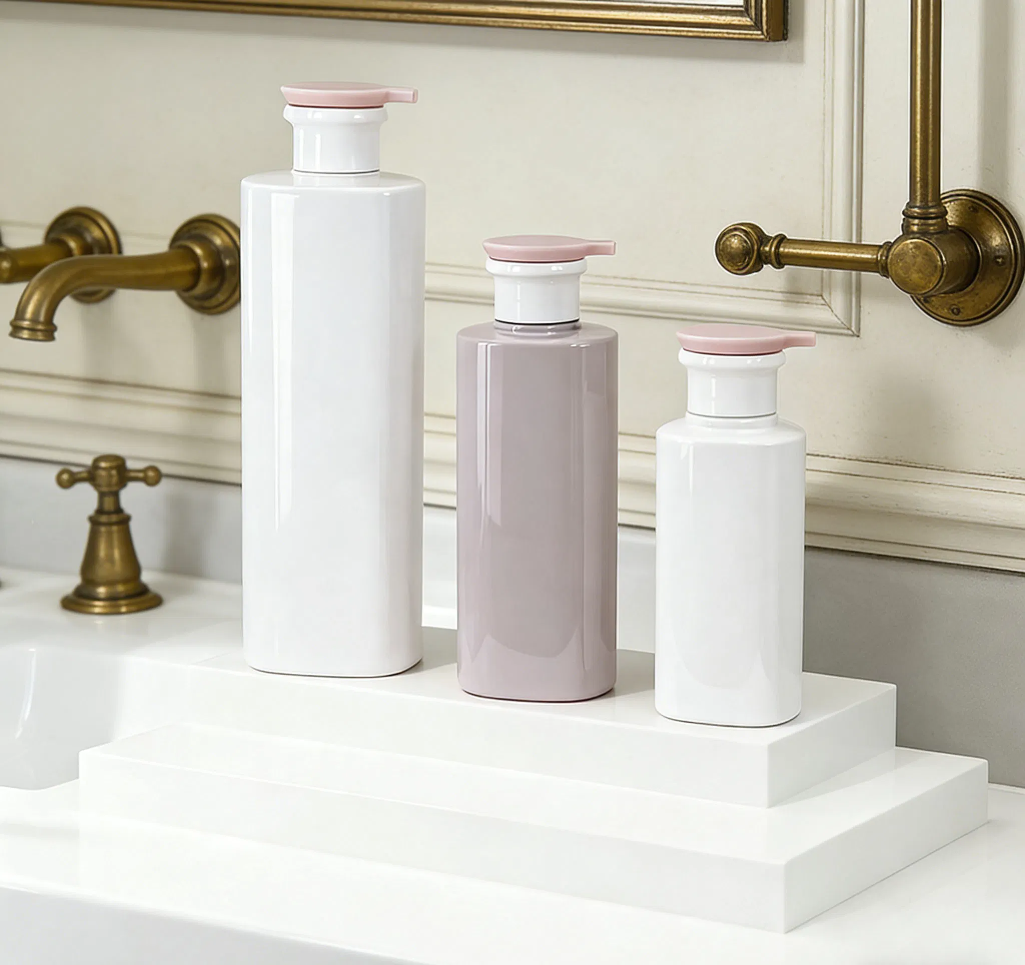 Fashion 300/500/750ml Cosmetic Plastic Shampoo Bottles Recycled Recyclable Packaging Pet Dispensing Bottle