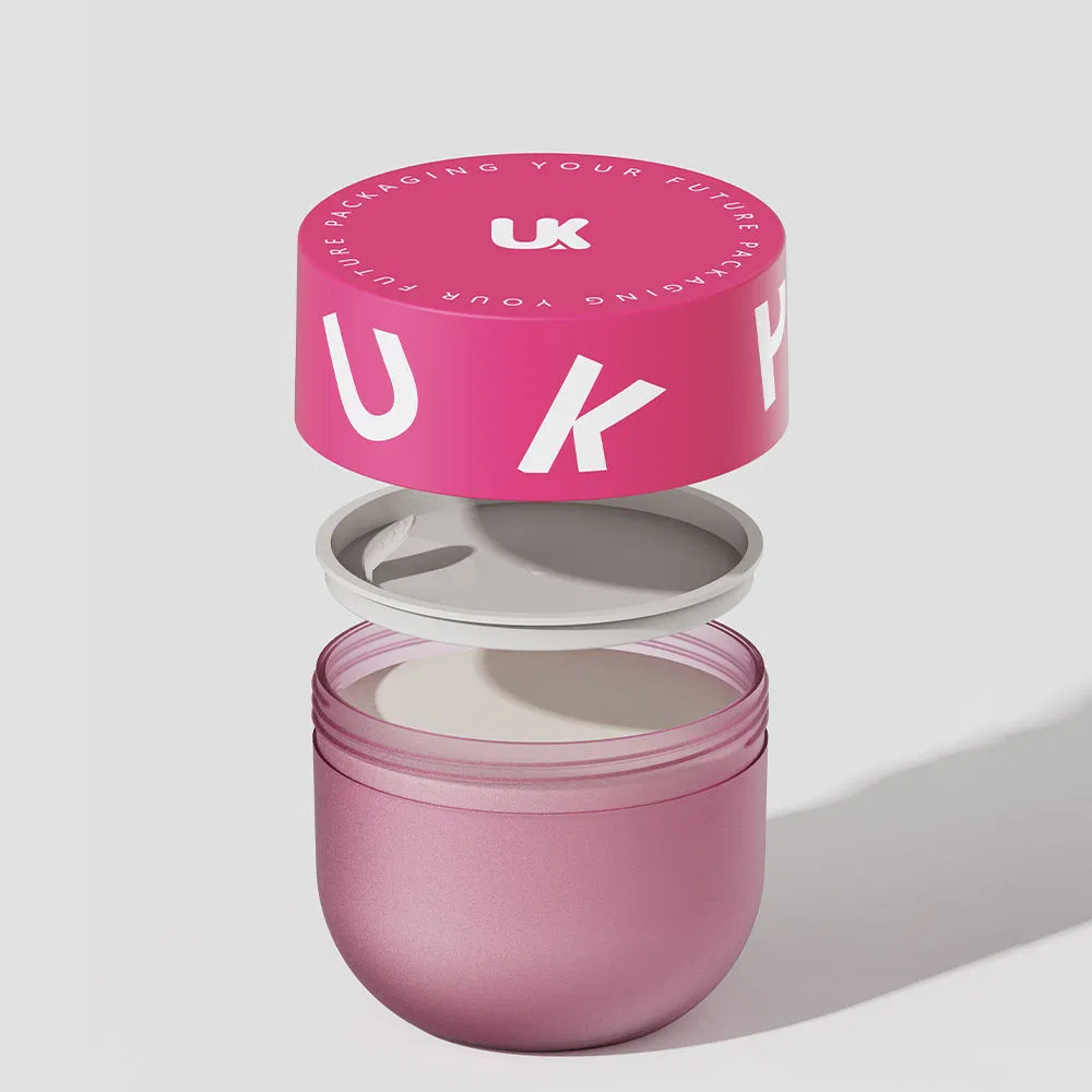 Ukpack Plastic PP Material Cosmetic Skin Care Plastic Body Scrub Jar Face Cream Jars for Body Butter Lotion Hair Conditioner Eye Cream