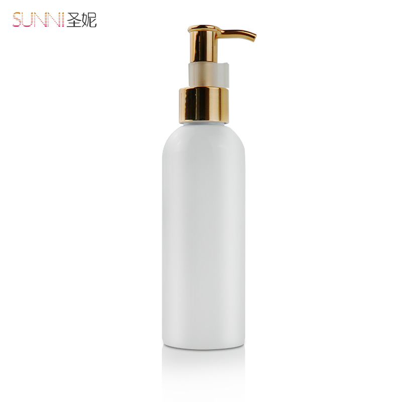 150ml Plastic Hair Care Bottle Transparent Bottle with Treatment Gold Pump