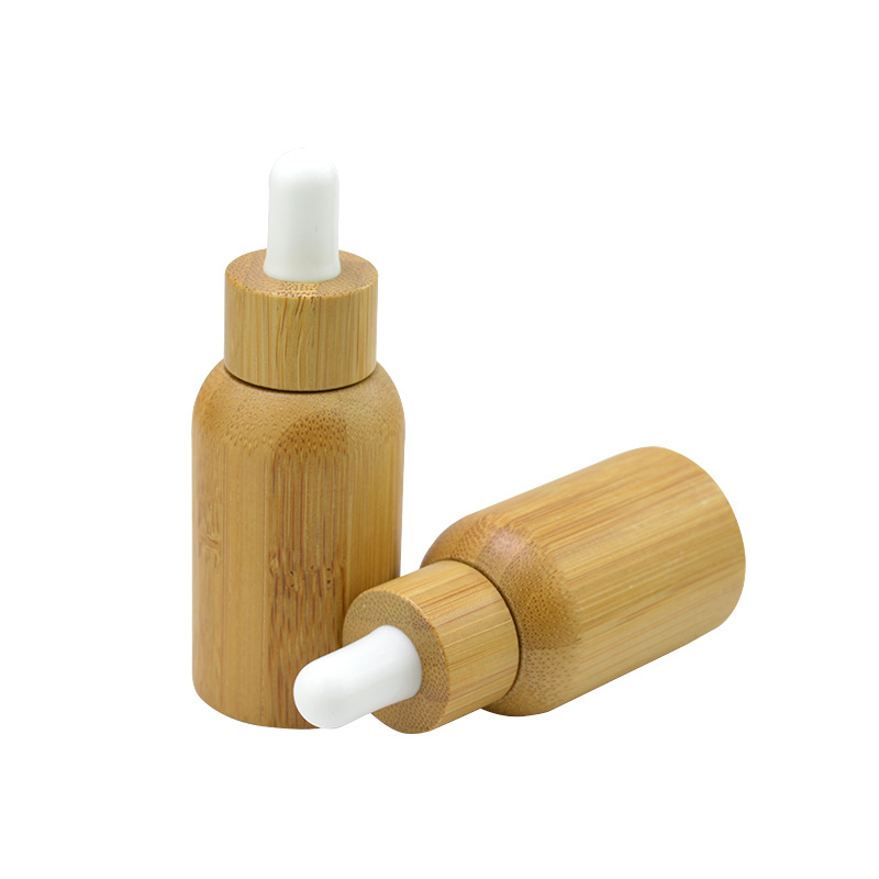 Bamboo 15ml 30ml 50ml Packaging Cream Serum Pet Lotion Airless Cosmetic Pump Inner Plastic Dropper Roll on Roller Essential Oil Perfume Spray Bottle