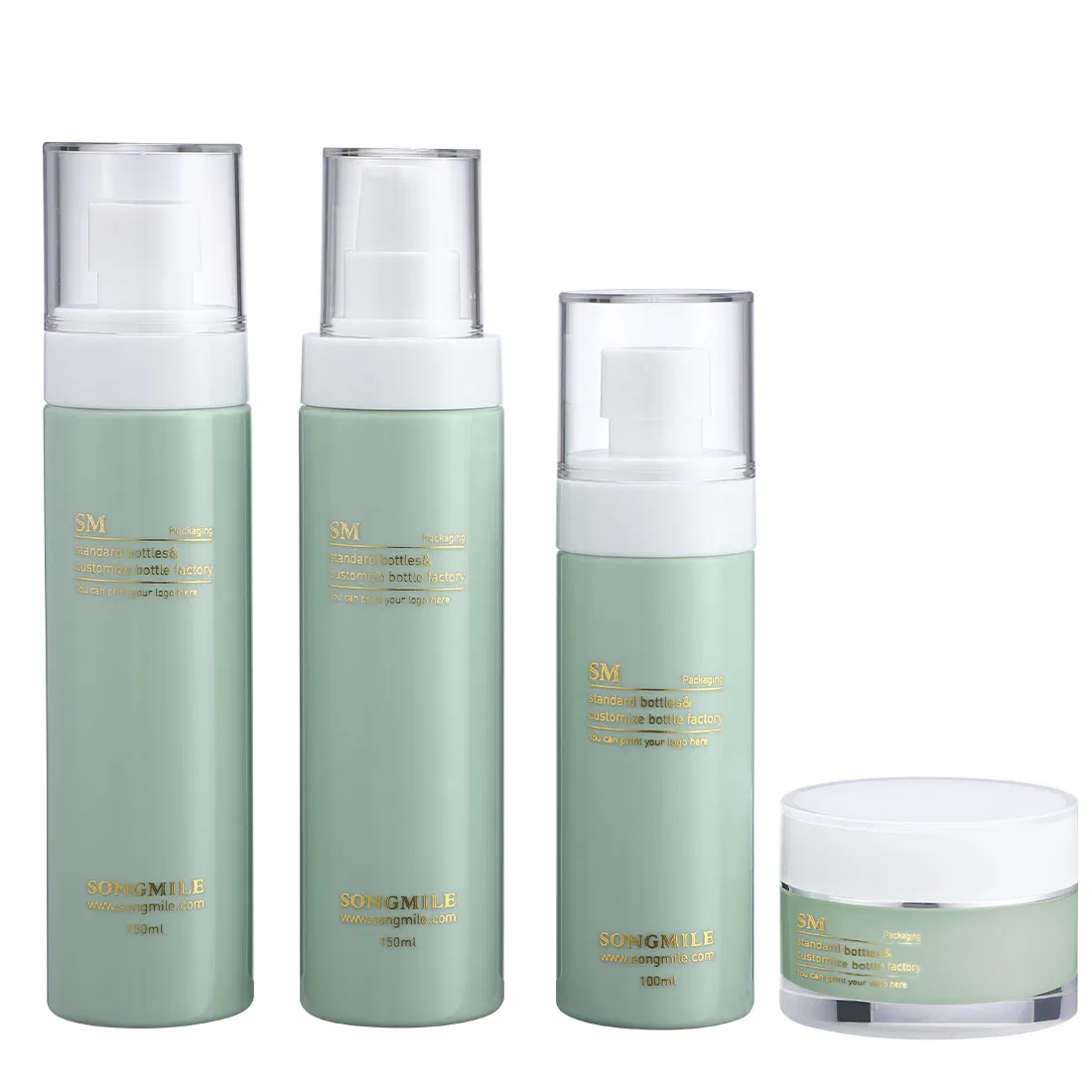 Professional Factory Pet PP Empty Skincare Packaging Cosmetic Lotion Pump Bottle Face Serum Bottle with Pump