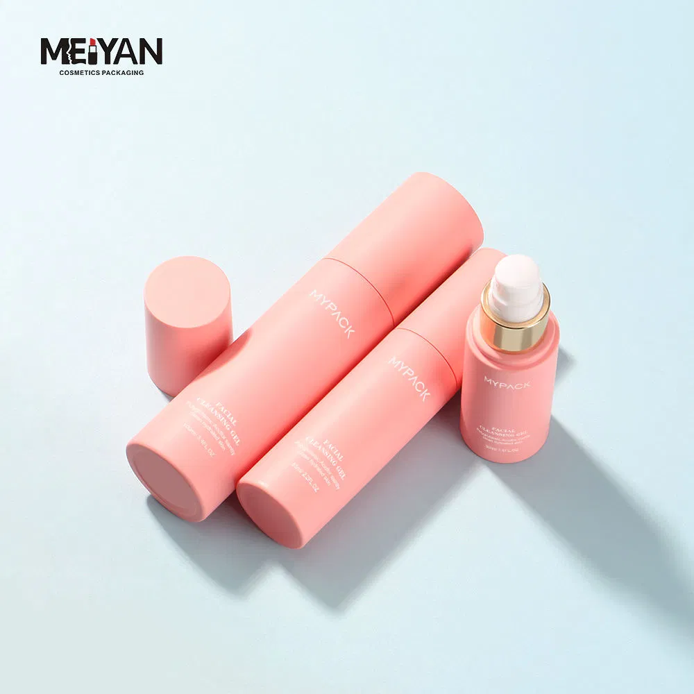 Mypack Luxury Empty Pet Plastic Skincare Lotion Pump Serum Travel Size Pink Package Bottle 50ml 100ml