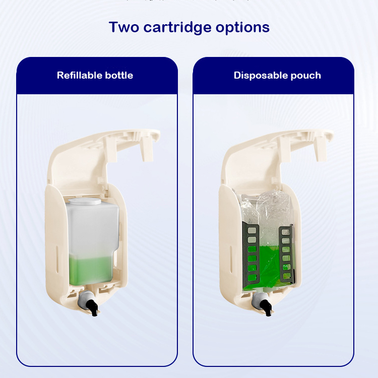 1000 Ml Public Toilet Commercial Plastic Touch Gel Lotion Foam Hand Sanitiser Dispenser Refillable Manual Foaming Container Hand Cleaner Liquid Soap Dispenser