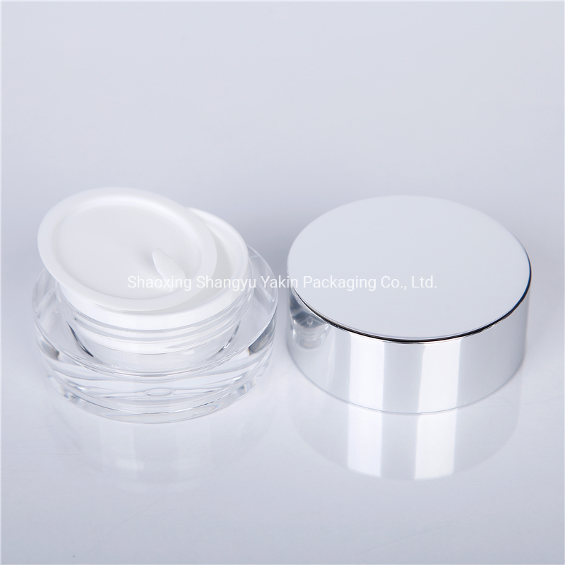 High Quality Double Wall Acrylic Round Lush Mask Cosmetic Jar 50g