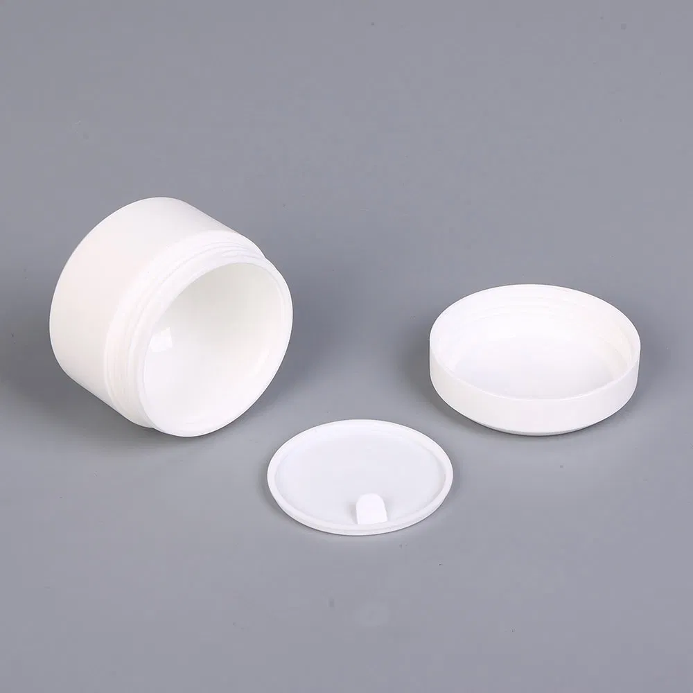 Luxury Double Wall Acrylic Cosmetic Cream Jar 30g 50g with Gold Silver Cap for Anti-Aging Cream