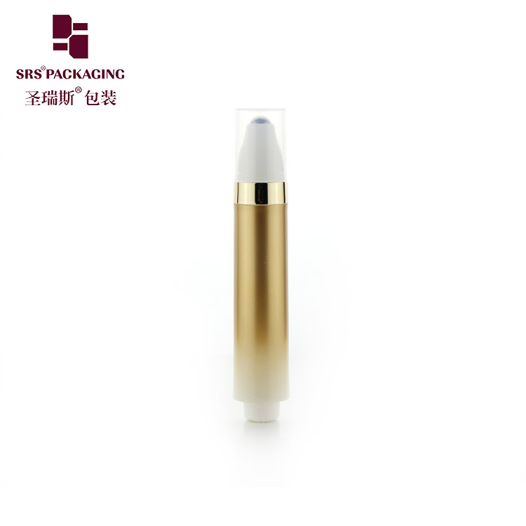 Luxury 10ml Gold Color Pink Roll On Airless Pump Plastic Container