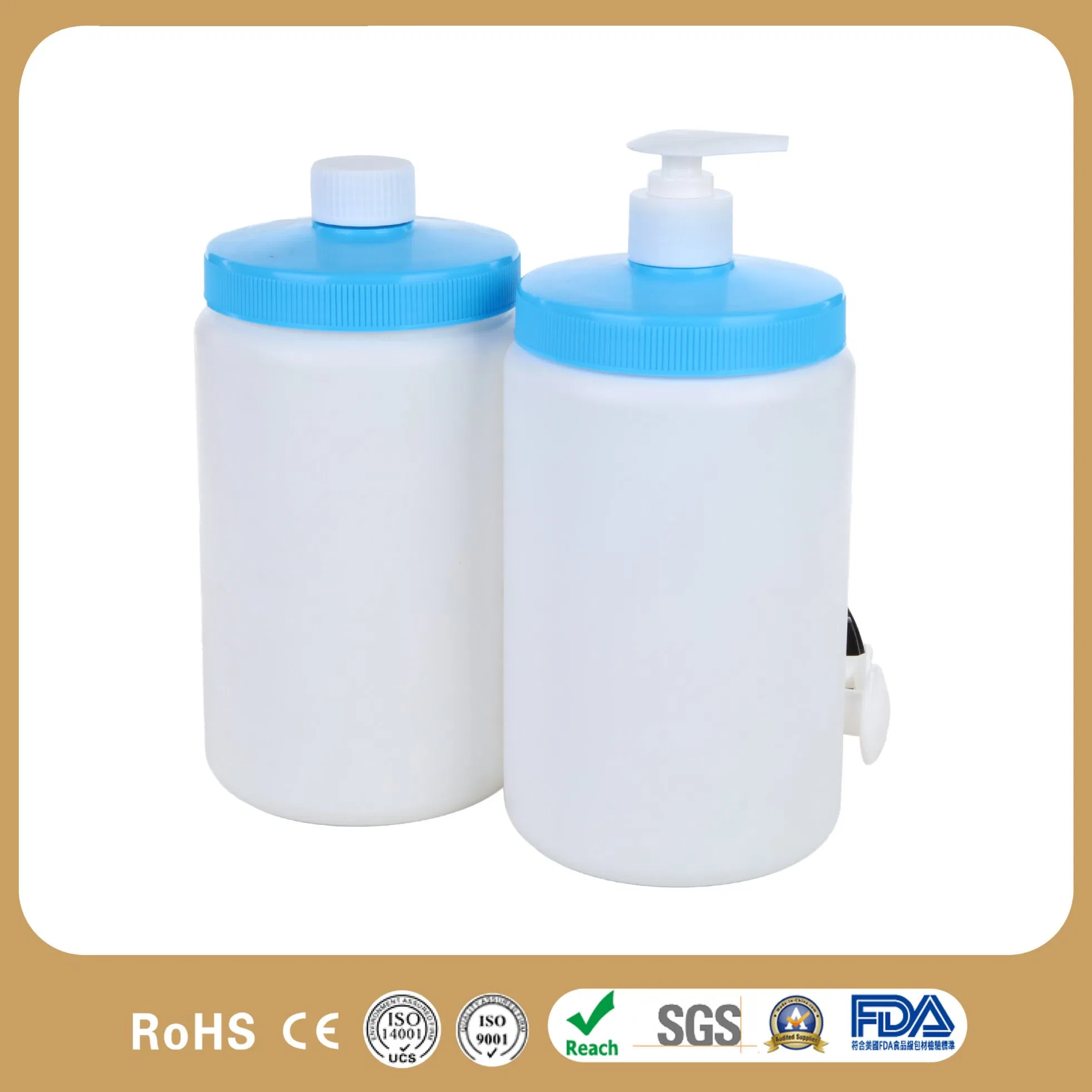 1L HDPE Lotion Shower Empty Clear Packaging Plastic Shampoo Bottle