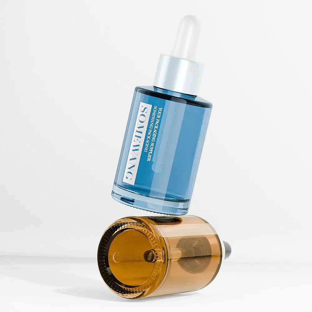 Wholesale Customized PETG Transparent Plastic Bottle Thick Wall Empty Lotion Bottle with Dropper Cap for Skincare