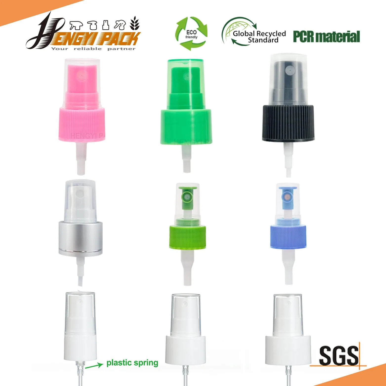 Factory 24/410 28/410 Fine Mist Sprayer / Aluminium UV Coated Metal Spray Head / Mini Handy Pump Nozzle Cap / Chemical Resistant No Metal Plastic Sprayer