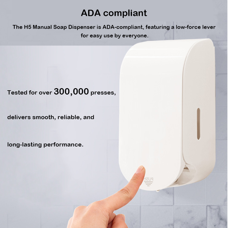 1000 Ml Public Toilet Commercial Plastic Touch Gel Lotion Foam Hand Sanitiser Dispenser Refillable Manual Foaming Container Hand Cleaner Liquid Soap Dispenser