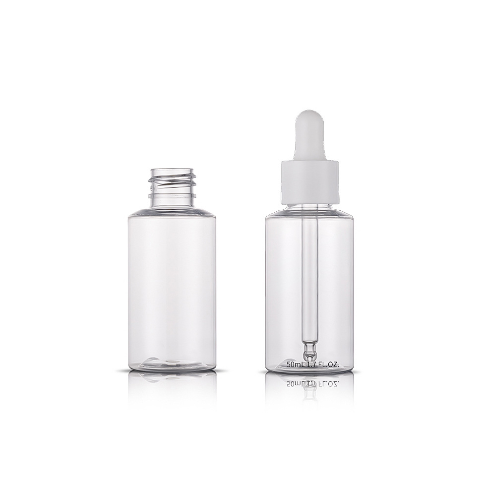 New Products Clear Color Portable Logo Customized Serum Pump Bottle Fashion Design Pet Face Cream Jars Luxury