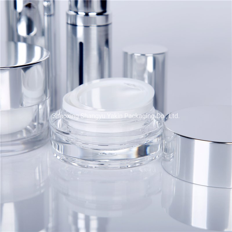 High Quality Double Wall Acrylic Round Lush Mask Cosmetic Jar 50g