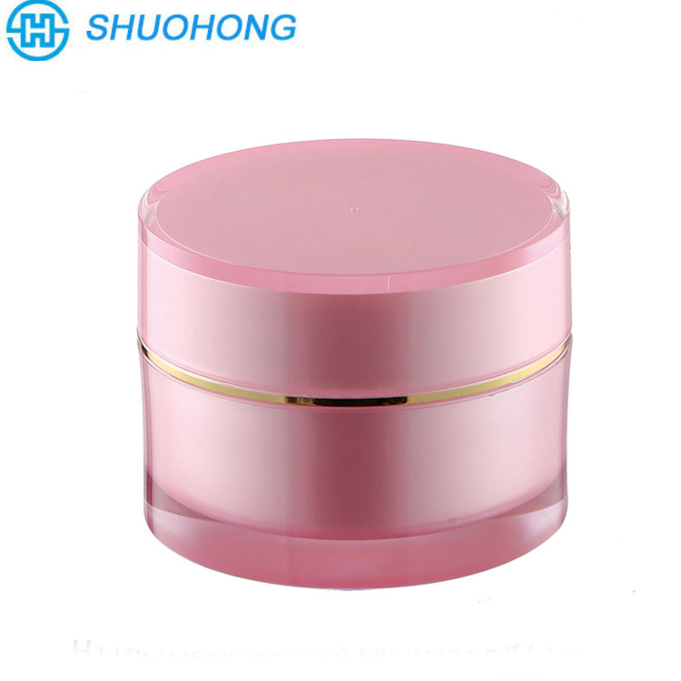 Empty 30g 50g 30ml Eye Cream Lotion Container White Acrylic Powder Jars Double Wall Cosmetic Airless Pump Jar