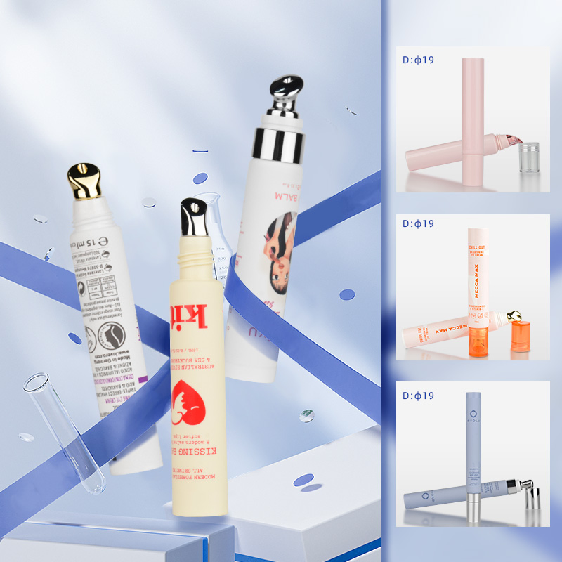 Metal Applicator Tube, Cosmetic Flexible Squeeze Plastic Tube for Eye Cream Tube/Lip Balm Tube/Eye Massage Tube