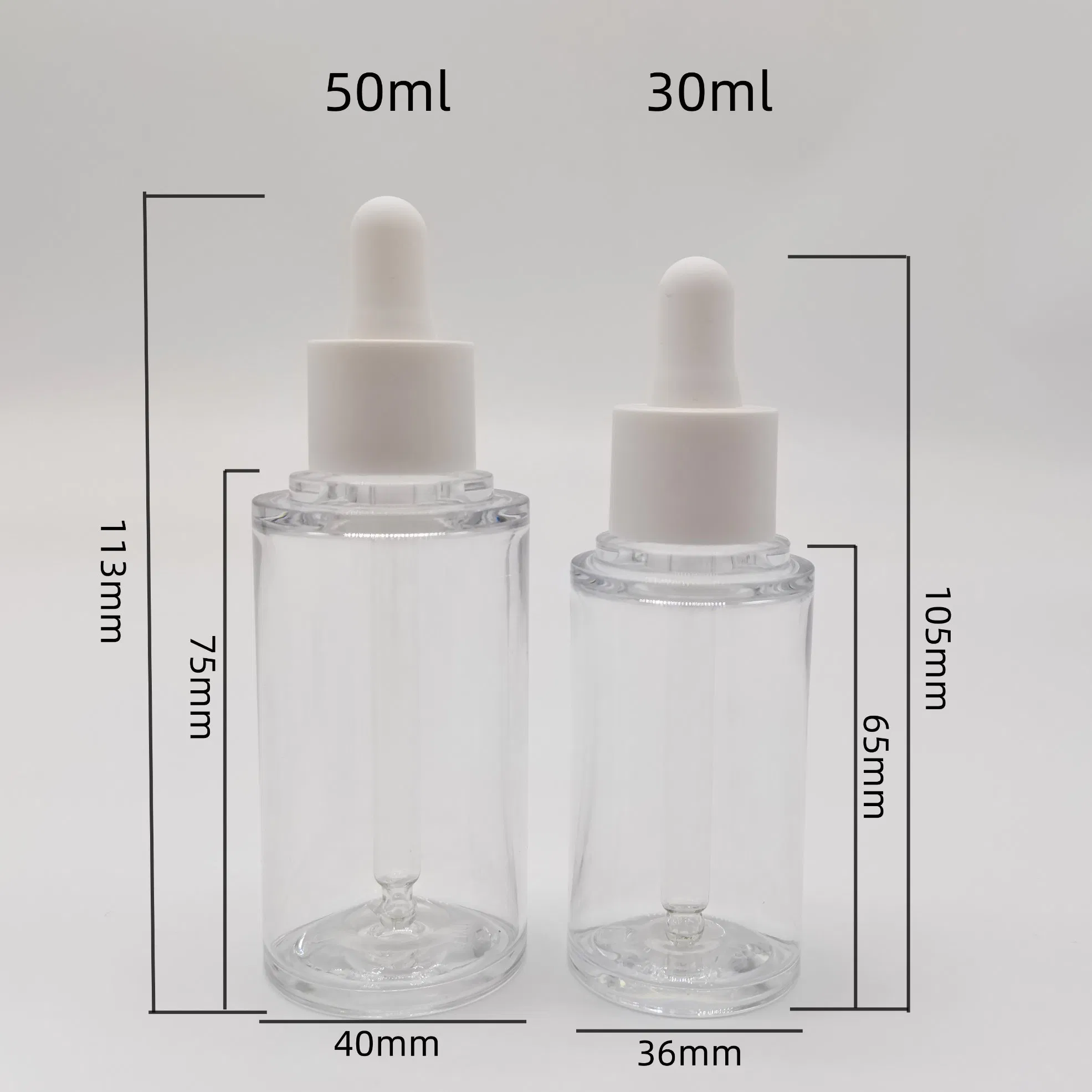 30ml Premium Thick-Wall PETG Serum Bottle with Dropper High-End Skincare Packaging