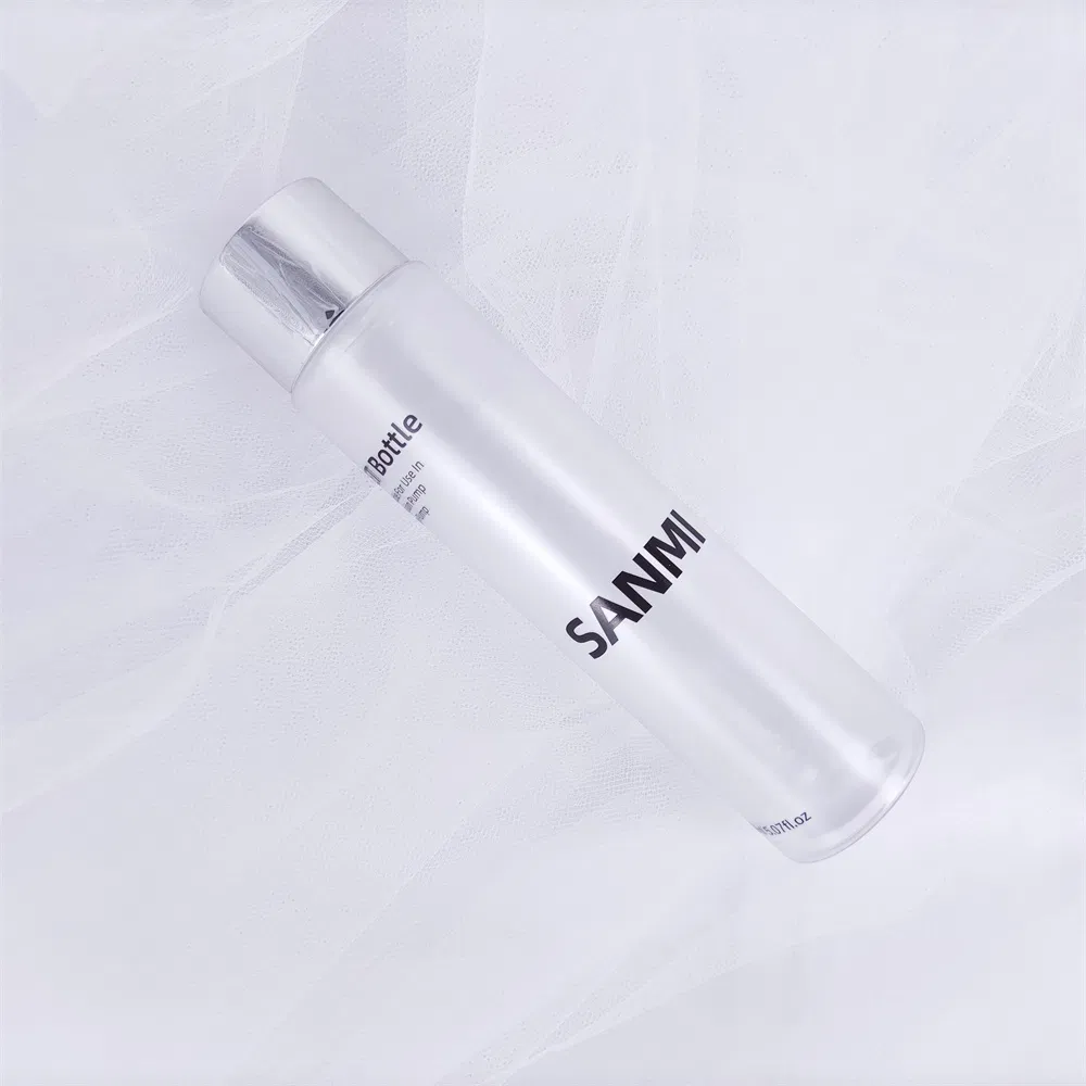 Plastic Bottles 100ml 120ml 150ml Pet Boston Round Bottles with Alum Lotion Pumps &amp; Treatment Pumps