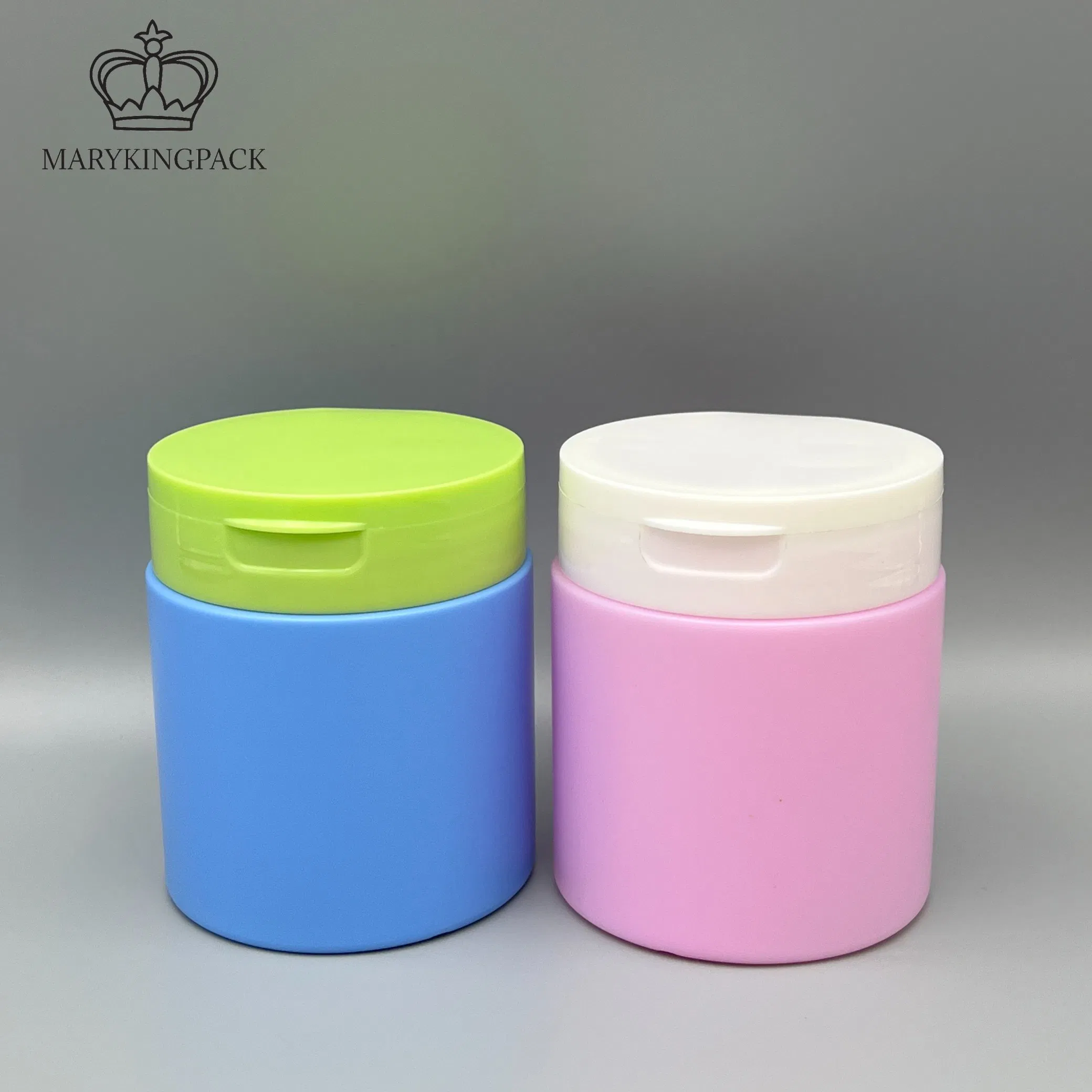 Custom Color Printing Cosmetic Packaging PP Cream Jar with Spoon in Lid