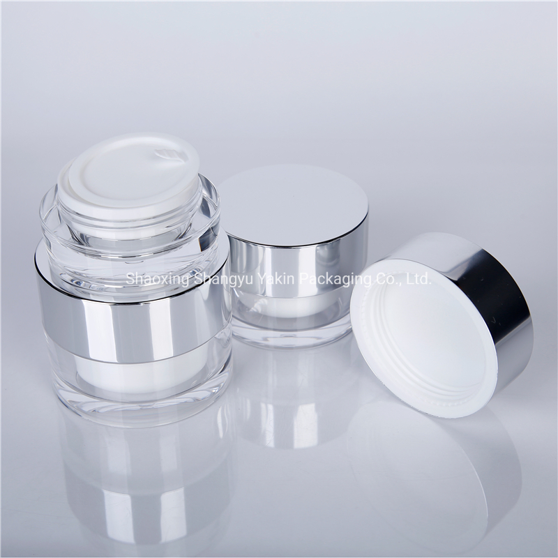 High Quality Double Wall Acrylic Round Lush Mask Cosmetic Jar 50g