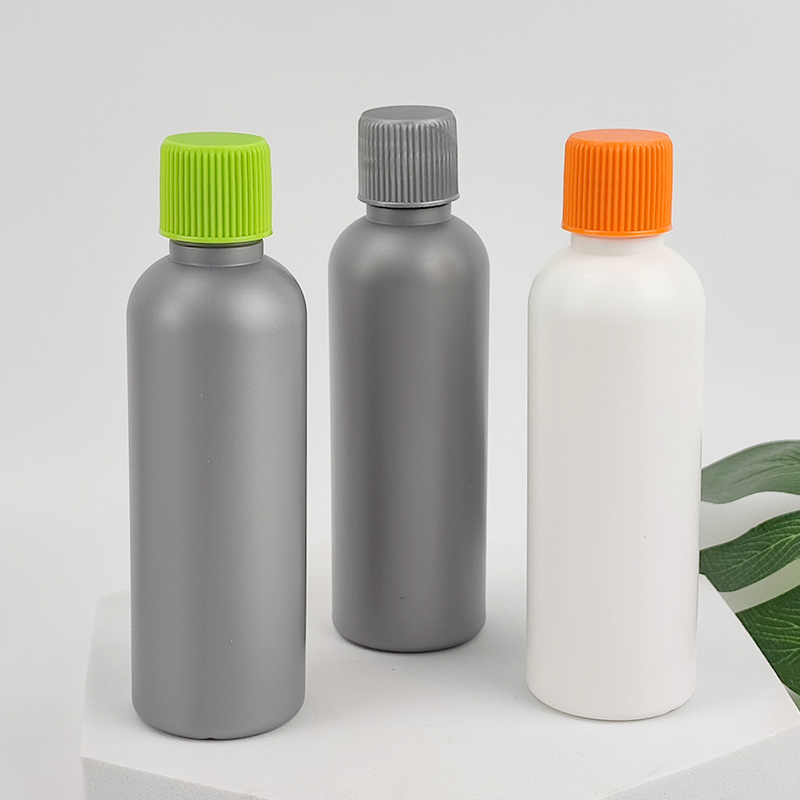 Wholesale 90ml Flat Shoulder Frosted HDPE Shampoo Lotion Bottles with Screw Cap