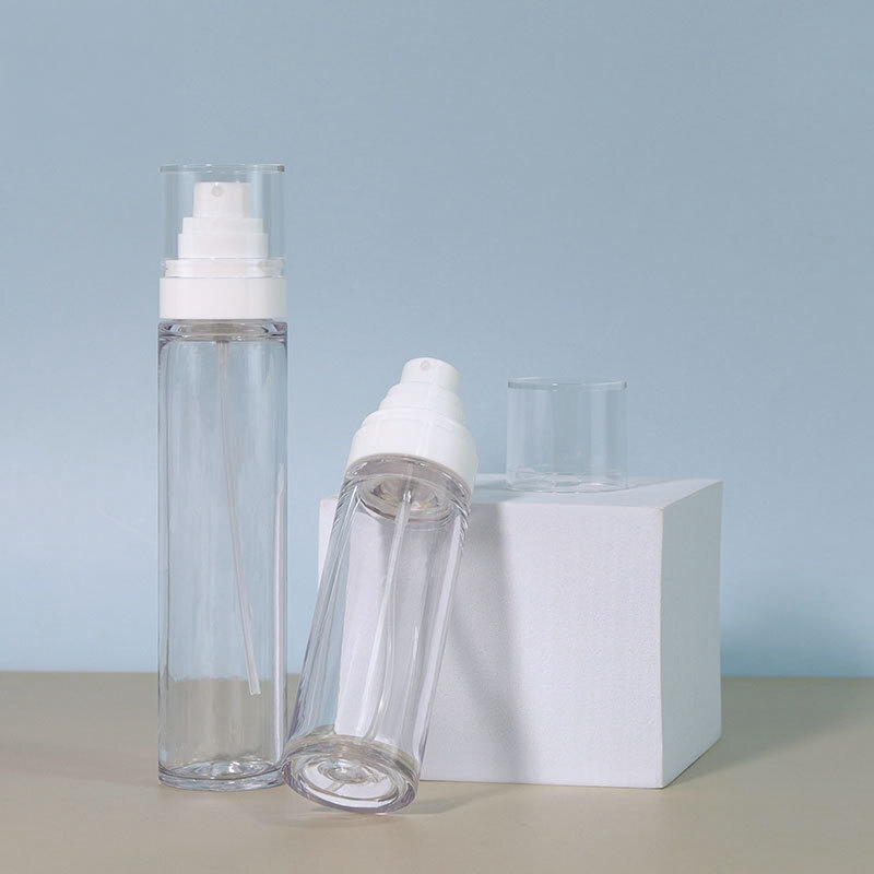 Cosmetic Packaging Wholesale Transparent Thick Wall Makeup Styling Spray Bottle PETG Plastic Toner Alcohol Travel Portable Dispenser Bottle
