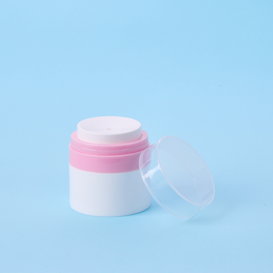 Round 50g 30g Double Wall PP /PCR Cream Airless Jar for Skincare