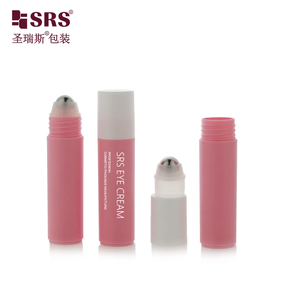 SRS 20ML PP Plastic Factory New Design Small Easy Take Trip Eye Cream Deodorant Steel Roller Ball Container