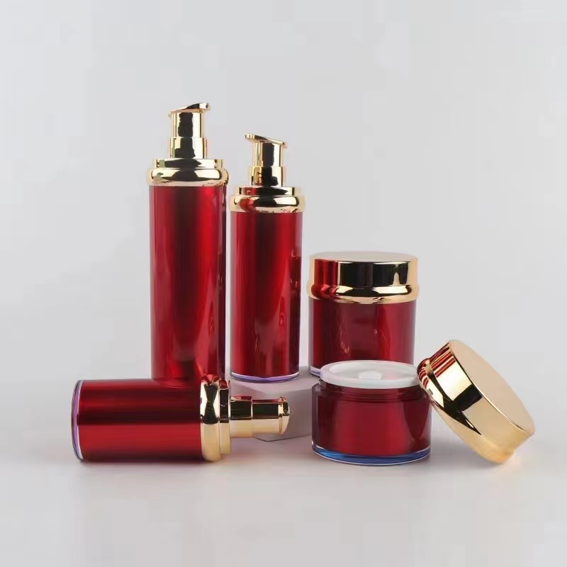 Door to Door DDU DDP Eco-Friendly 50g 100g High Quality Cosmetic Container Acrylic Double Wall Manufacturer as PP Cosmetic Jar for Skin Care Cream Set