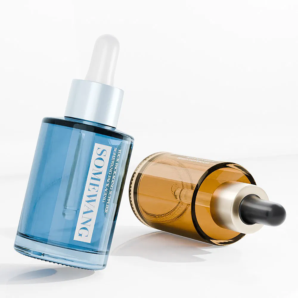 Wholesale Customized PETG Transparent Plastic Bottle Thick Wall Empty Lotion Bottle with Dropper Cap for Skincare