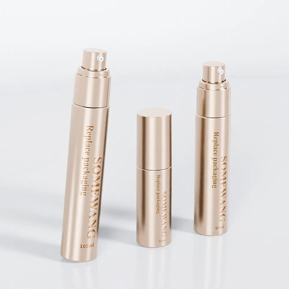 Somewang 55ml 85ml 105ml Wholesale Custom Plastic Pet Bottles with Full Cover Cap Treatment Pump Cosmetic Container