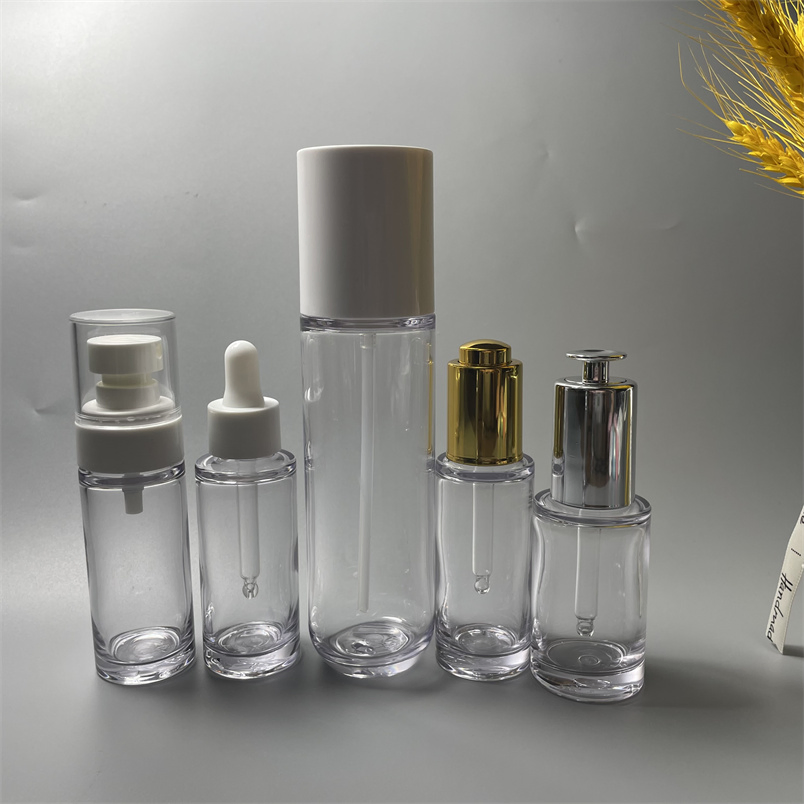 30ml 60ml 80ml 100ml High Transparency Thick Wall PETG Packaging Cosmetic Dropper Bottle