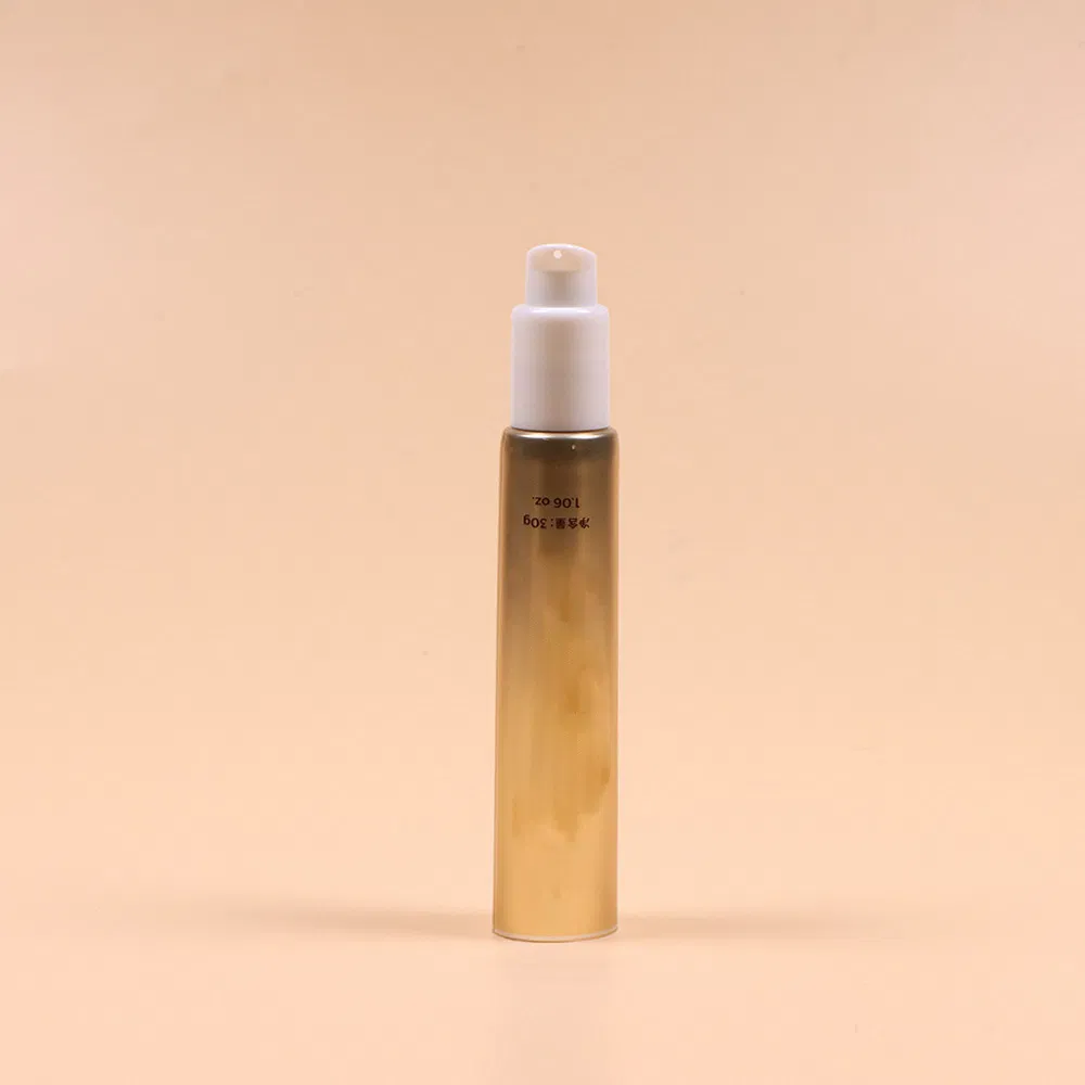 Empty Plastic Bb Cc Eye Cream Tube with Glossy Matte Color Airless Pump Squeeze Cosmetic Soft Tubes