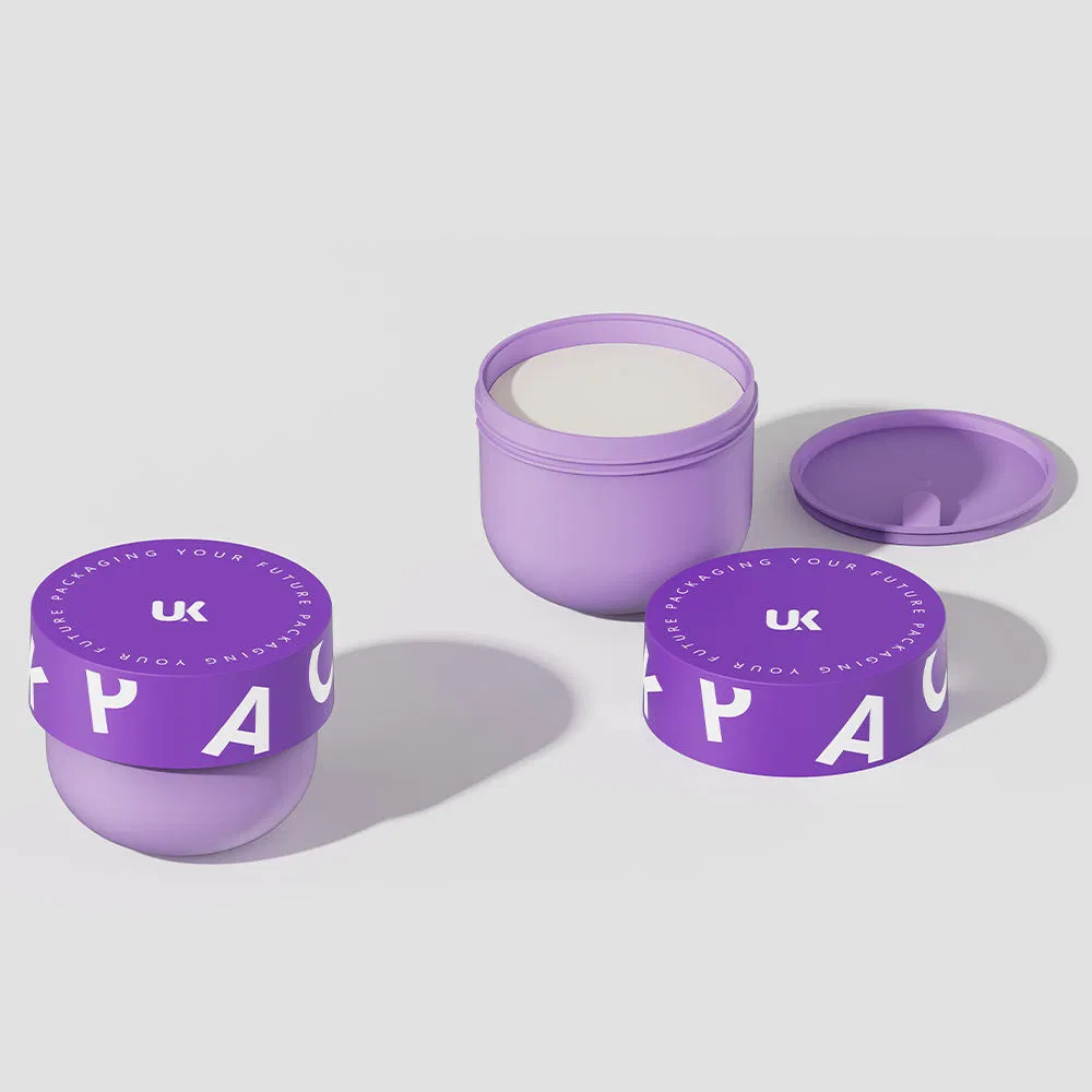 Ukpack Plastic PP Material Cosmetic Skin Care Plastic Body Scrub Jar Face Cream Jars for Body Butter Lotion Hair Conditioner Eye Cream