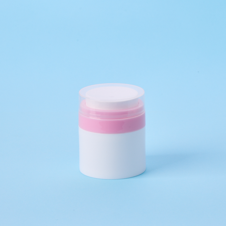 Round 50g 30g Double Wall PP /PCR Cream Airless Jar for Skincare