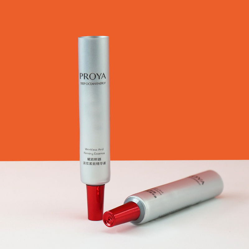 Custom Soft Plastic Packaging PE Eye Cream Sunscreen Gel Long Nozzle Tube with Plug Custom Empty Squeeze Tube for Lotions