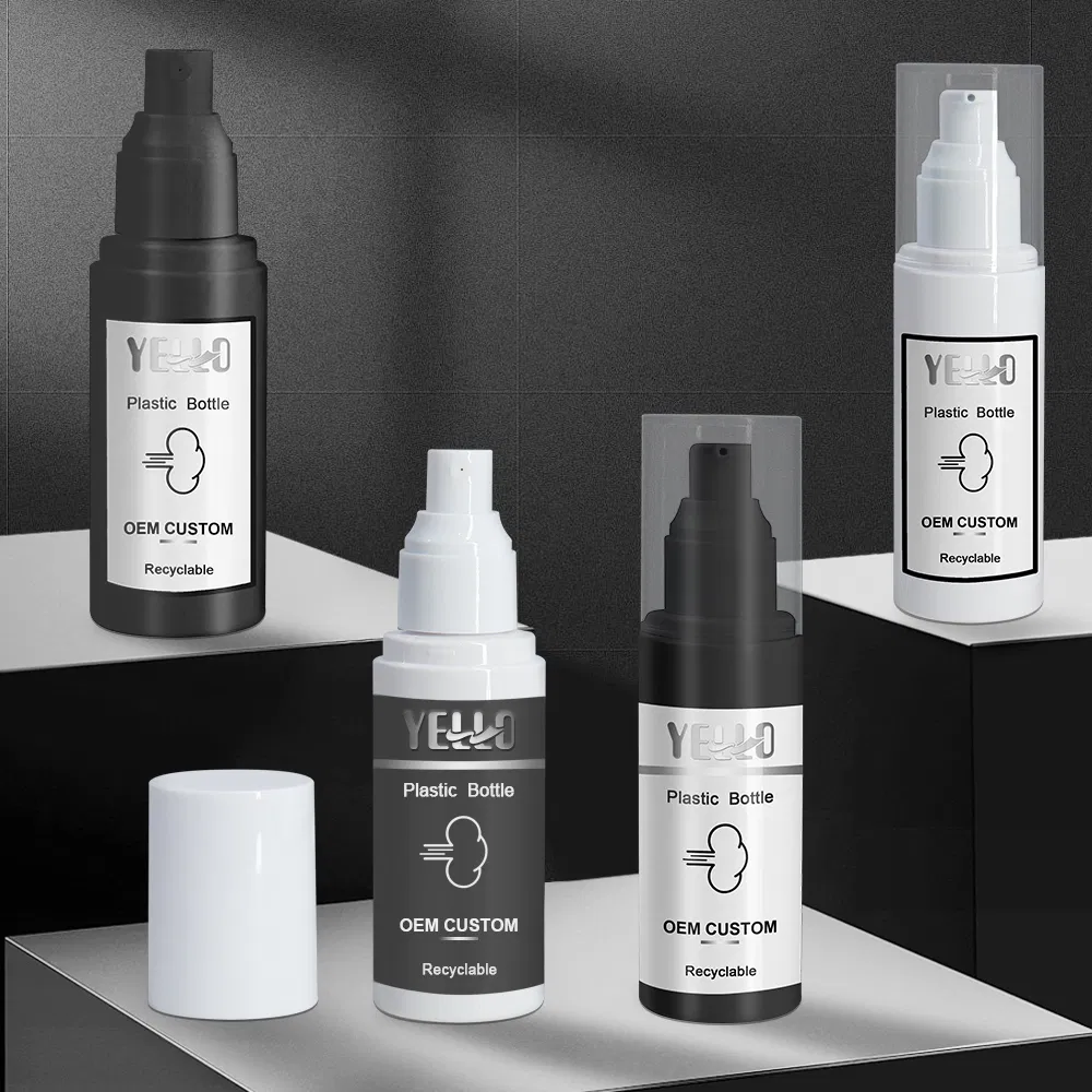 Empty Cylinder Luxury Custom Pink Black Pet Plastic Body Face Fine Mist Spray Pump Bottles with Logo for Cosmetic Skincare Lotion Serum Hair Perfume Packaging