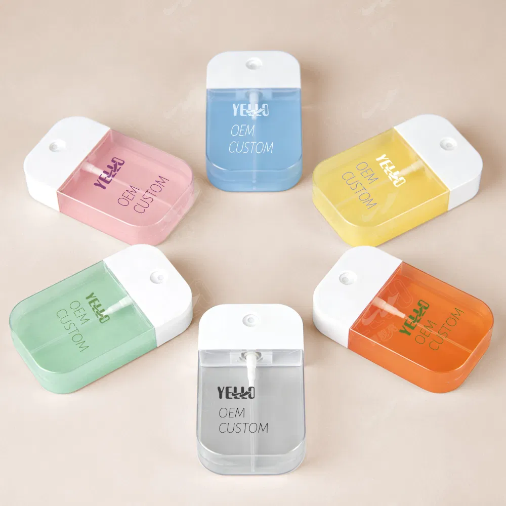 Square 30ml 50ml PETG Plastic Thick Wall Credit Card Mist Spray Bottle Cosmetic Packaging for Face Mist with Logo