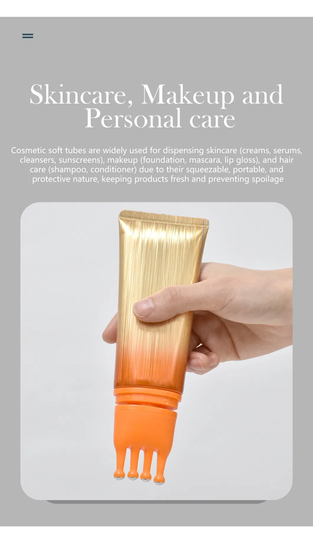 Oval Squeeze Cosmetic Packaging