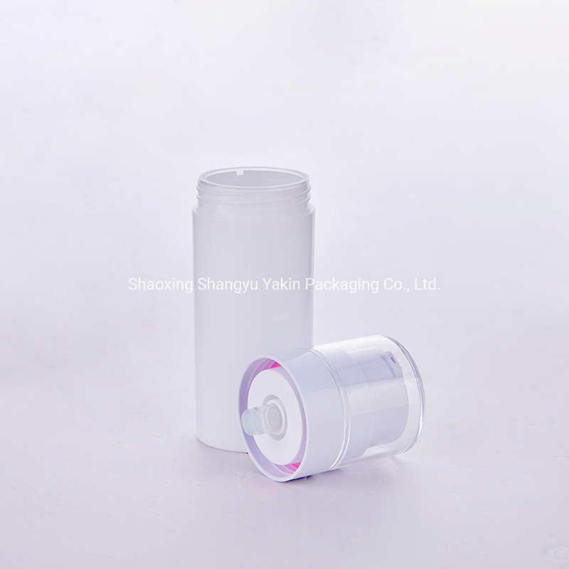 Custom Color New Design 30ml 50ml Acrylic Cosmetic Replaceable Refillable Plastic Airless Pump Bottle for Face Treatment