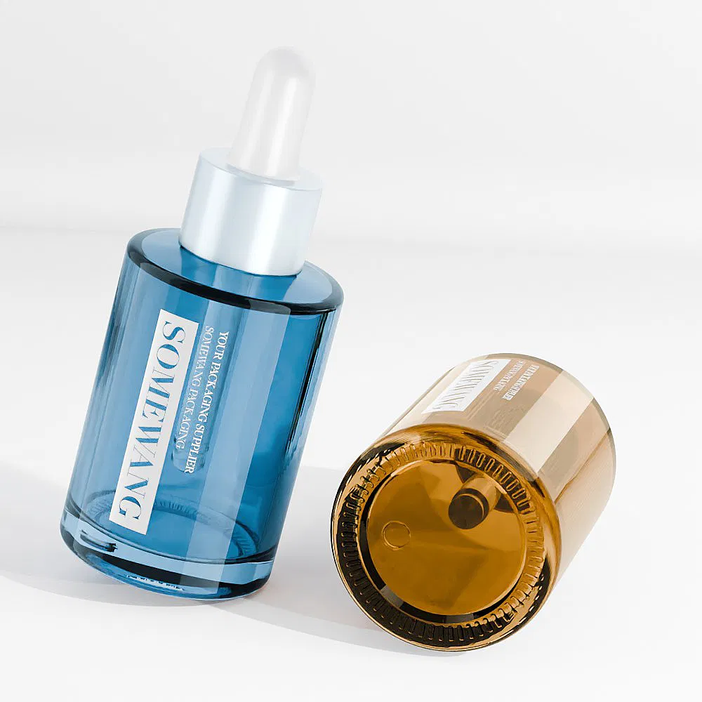 Wholesale Customized PETG Transparent Plastic Bottle Thick Wall Empty Lotion Bottle with Dropper Cap for Skincare