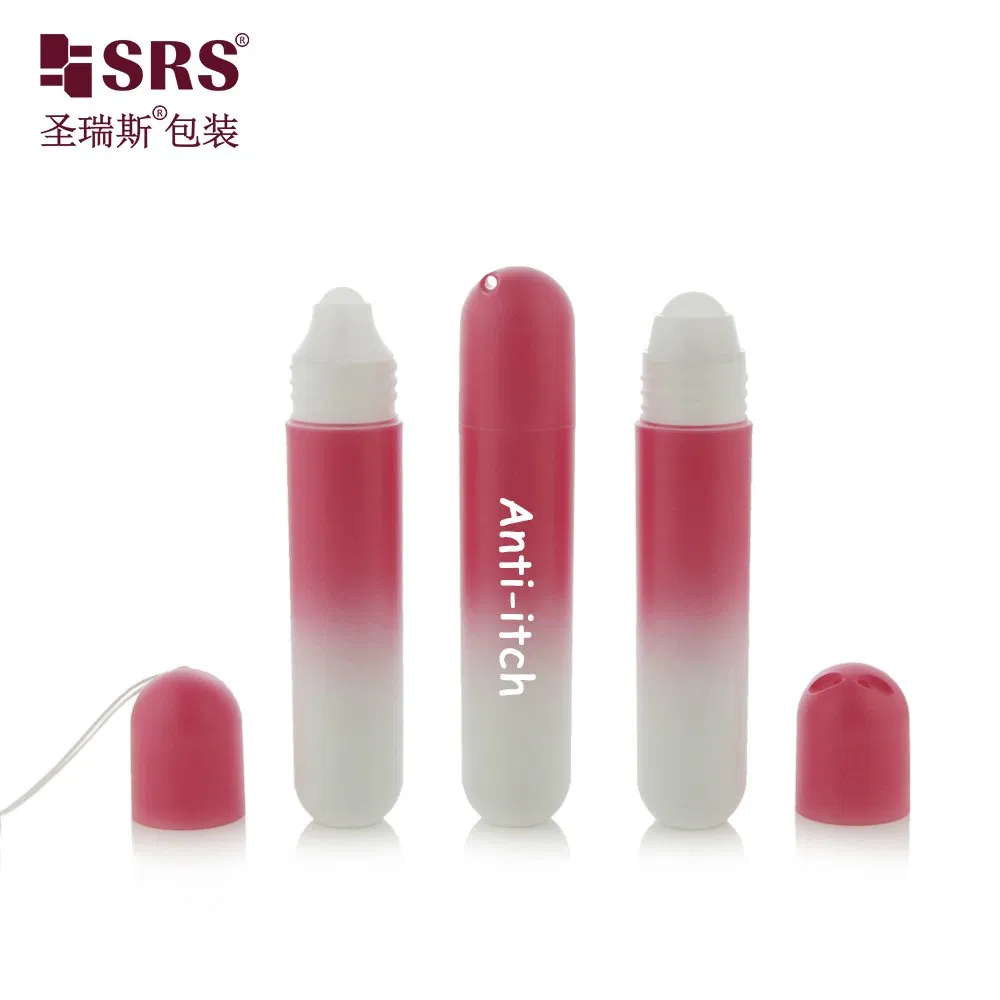 25ml Custom Pink Hotstamping Silver Roller Deodorant Container