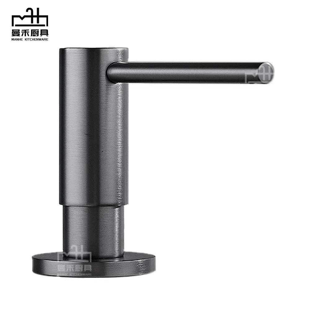 Stainless Steel Kitchen Sink Set with Manual Soap Dispenser and Pump Bottle Plastic Hand Foam Liquid Soap Dispensers Brass