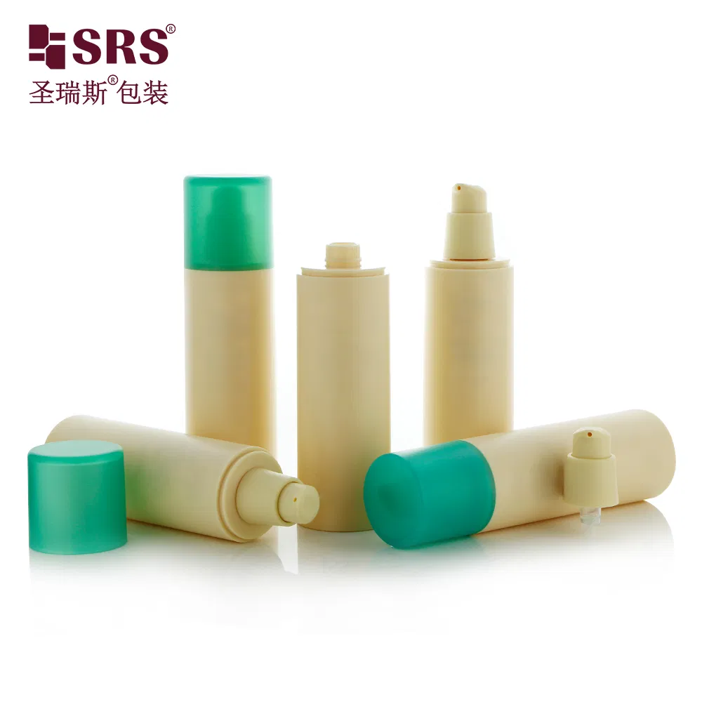 Recycled &nbsp;PCR plastic 15ml 30ml 100ml airless pump bottle 50 ml 75ml empty skincare lotion container