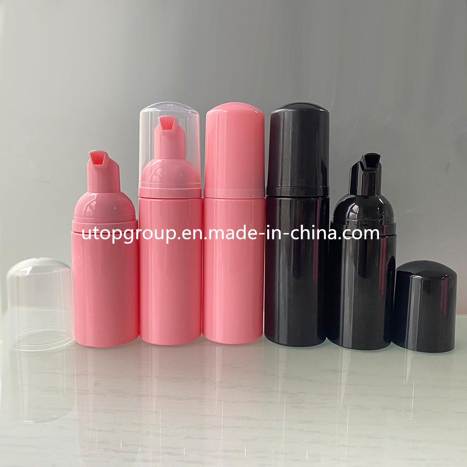 Wholesale 30ml 50ml 60ml Pet Pink Black Plastic Foam Cosmetic Shampoo Bottles Customized Logo Serum with Pump Facial Cleanser