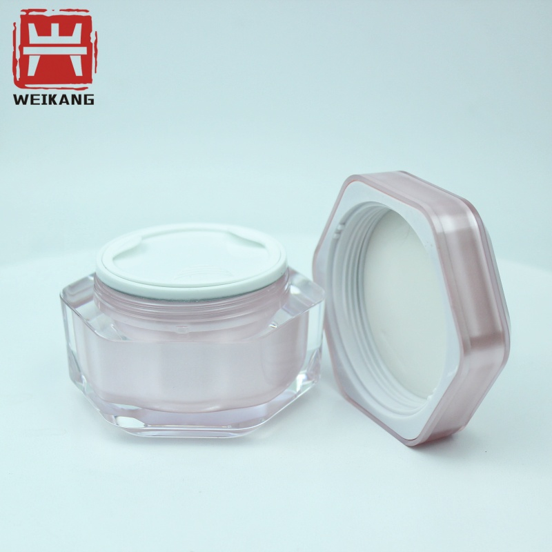 Luxury Refillable Eye Cream Jar 30g 50g Wide Mouth Skin Care Cream Jar Double Wall Cosmetic Acrylic Face Cream Jar