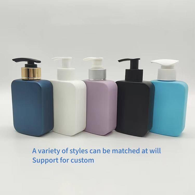 Wholesale Custom Cosmetic Body Wash Soap Plastic Bottle Body Rectangle HDPE Pump Shampoo Lotion Bottle 150ml
