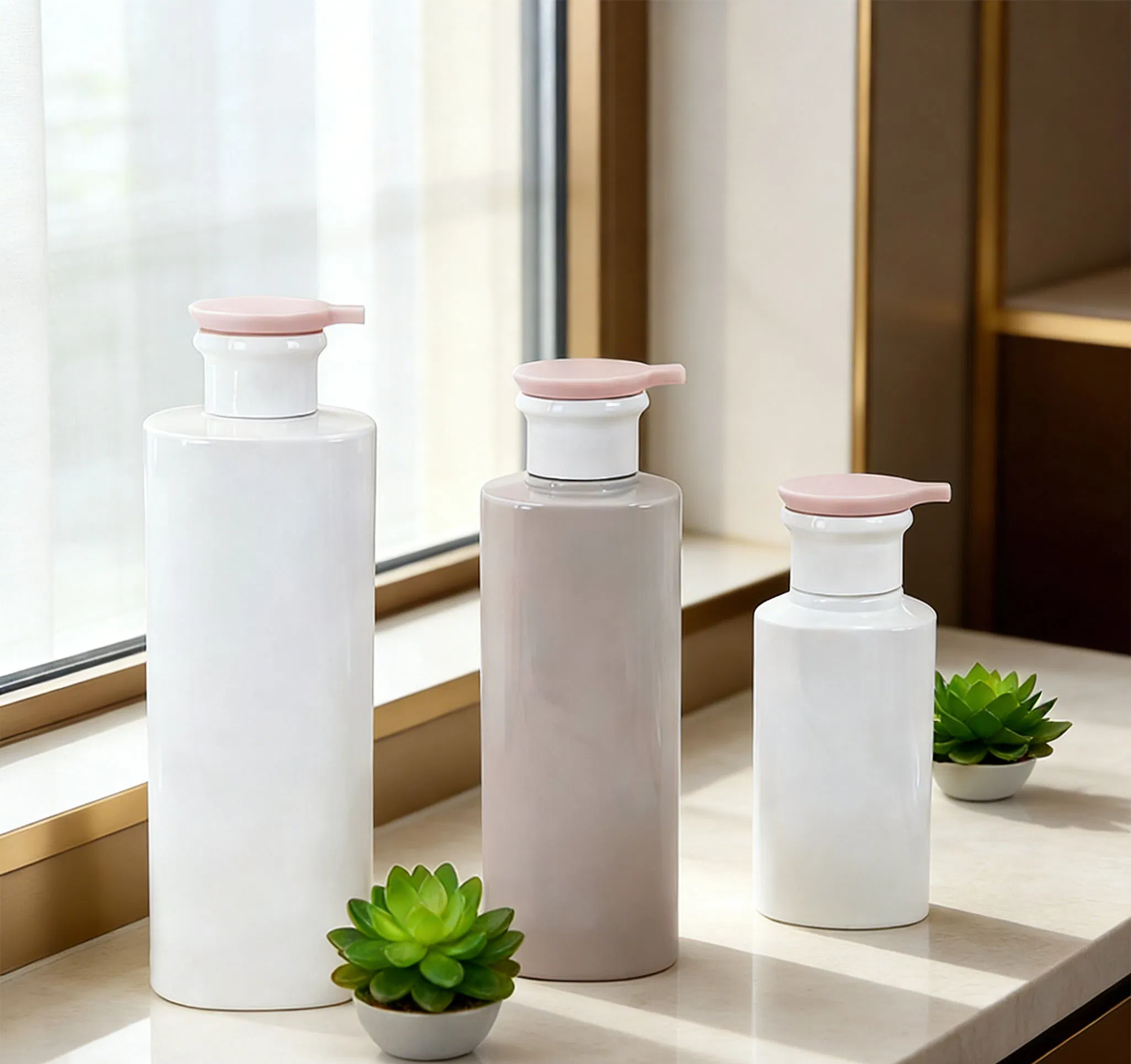 Fashion Personal Care Packaging 300/500/750ml Leak-Proof Pump Recyclable Recycled Pet Dispensing Bottle