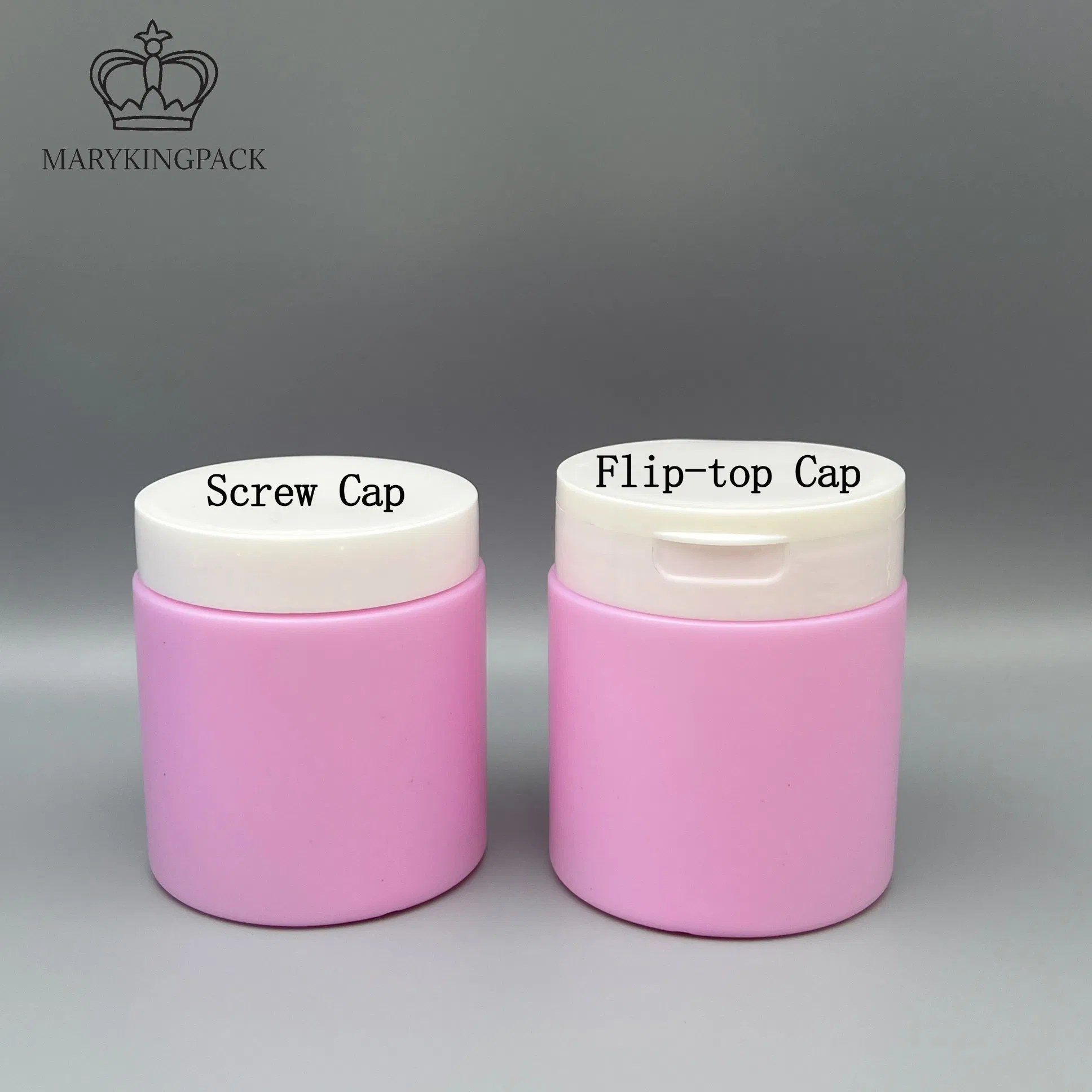 Custom Color Printing Cosmetic Packaging PP Cream Jar with Spoon in Lid