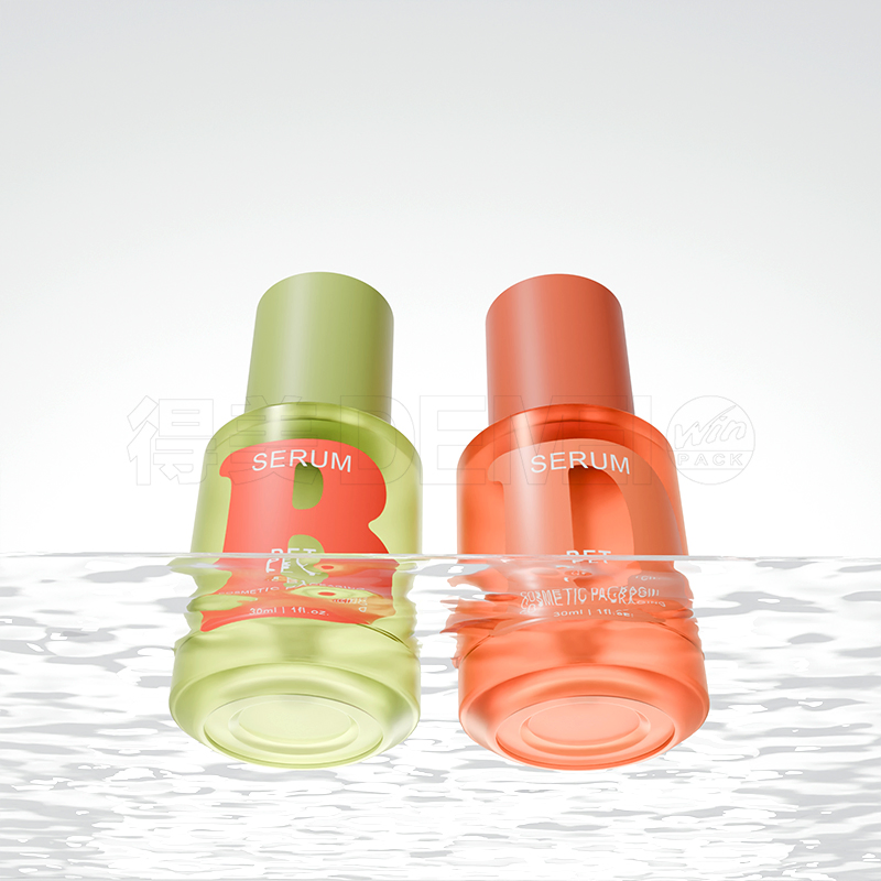 30ml Round Shape Pet Plastic Serum Dropper Bottle with Squeeze Type Dropper for Cosmetic