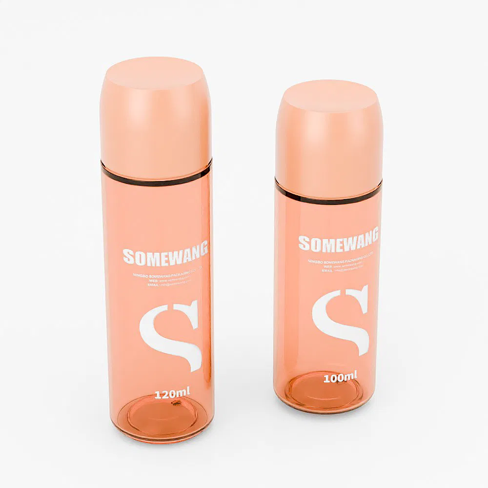 Plastic Cosmetic Packaging Round Shape Thick Wall PETG Facial Moisturizing Toner Bottle with Cap 100ml 120ml