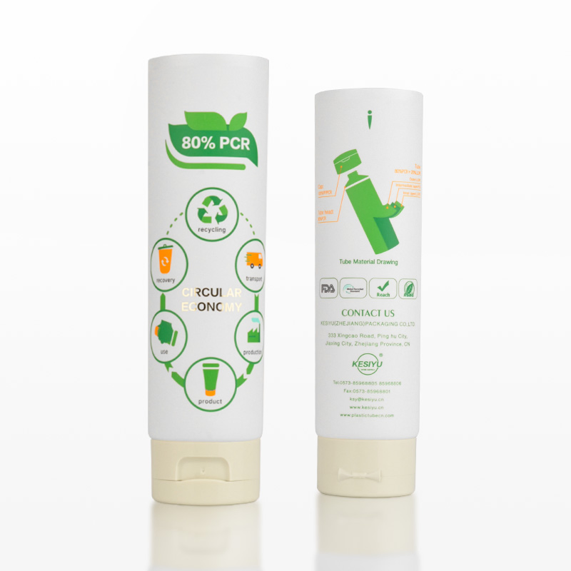 PCR/Sugarcane/Bio-Plastic Tube, Flexible Squeeze Cosmetic Tube for Hand Cream, Lotion, Sunscreen, Cleanser and Foundation
